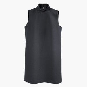 JUDITH & CHARLES Sleeveless Little Black Dress with Studded Collar